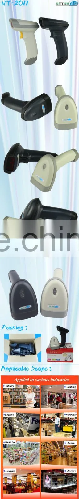 NT-2011 manufacture selling portable and super decoding ability 1D barcode scanner