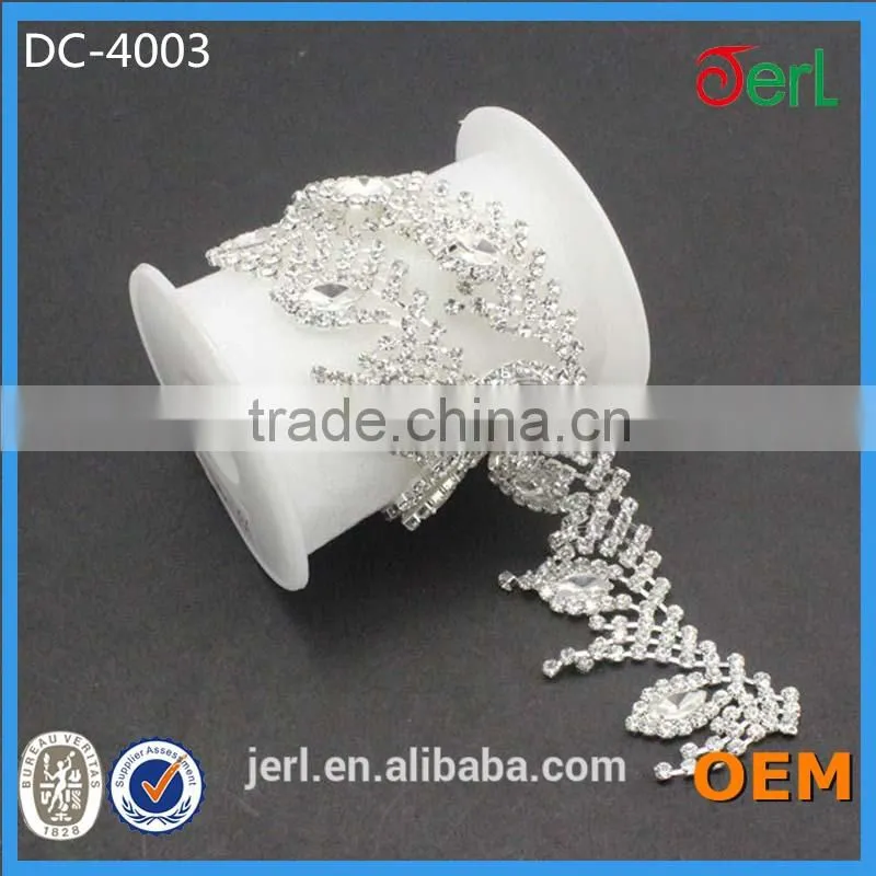 Wholesale rhinestone chain trims for wedding dress