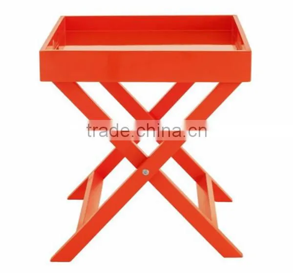 wooden folding tray table