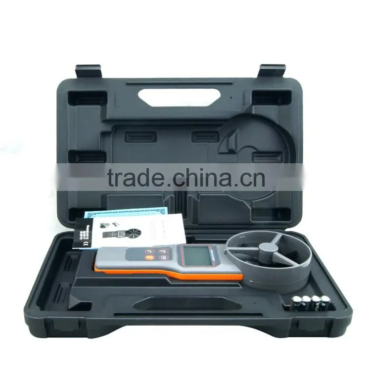 Measuring Wind Speed Air volume CO2 AirFlow Temperature Humidity DP Wet bulb Meter 10cm Vane Multifunctional Digital Anemometer