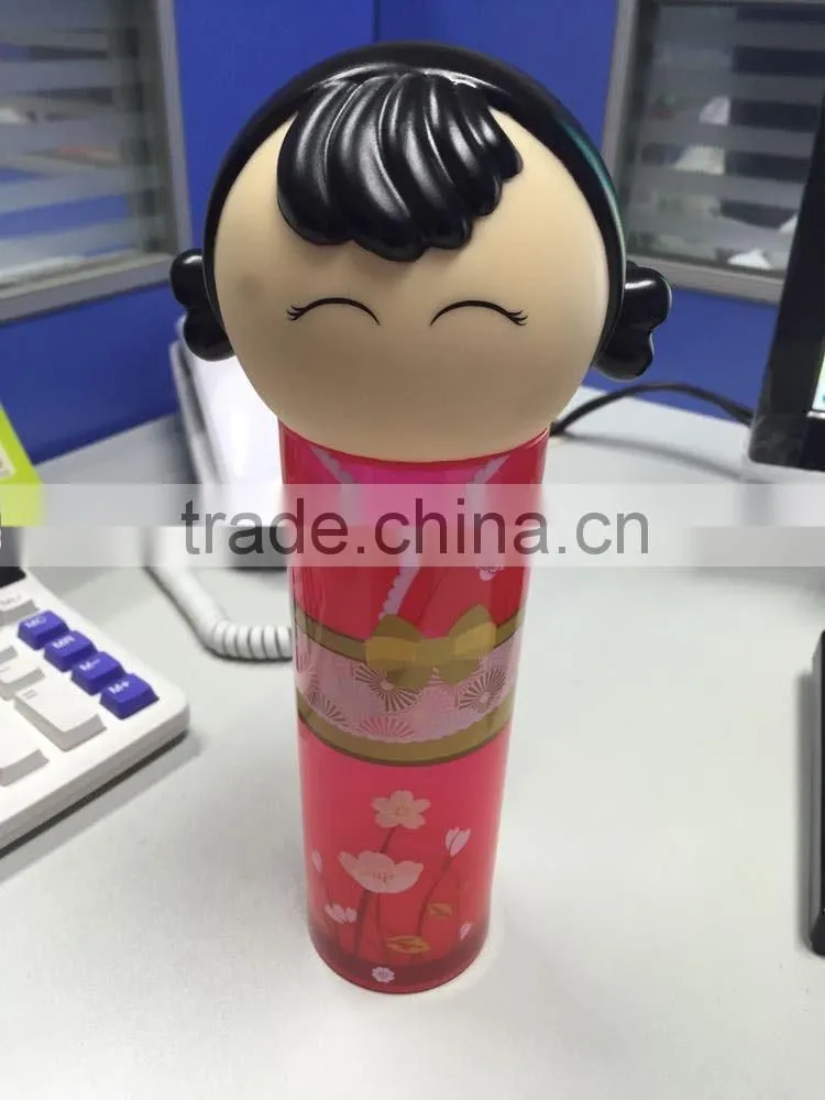 Japanese Little Girl Vinyl Toy Cup,Plastic Cup With Toy Lid