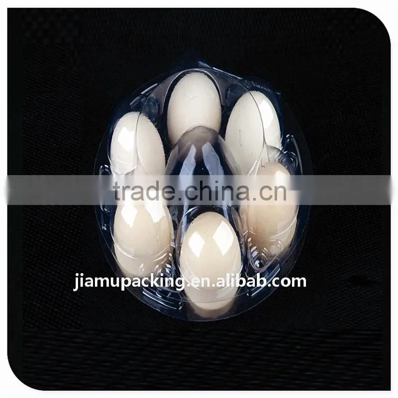 clear plastic chicken egg tray for six eggs
