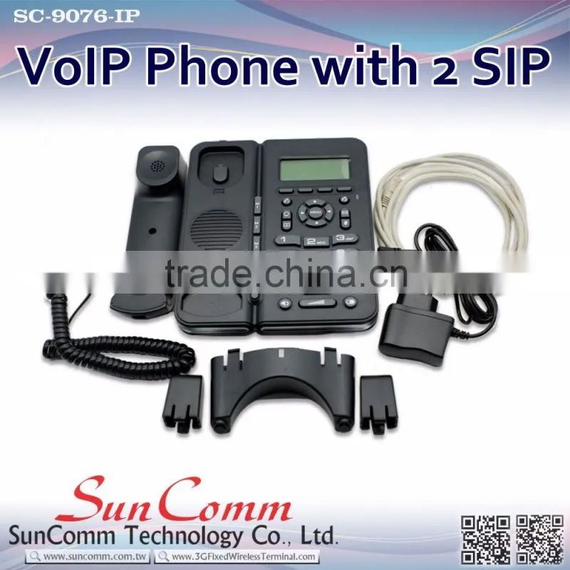 SC-9076-PE cost effective VoIP Phone with PoE 2 SIP account