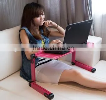 Hot sale portable folding laptop table,angle and height adjustable folding laptop desk