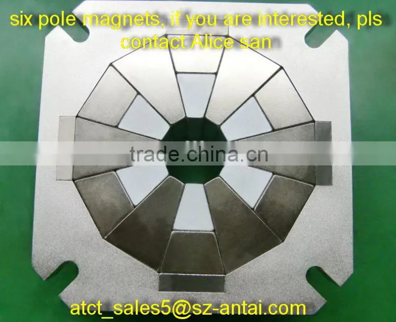 Powerful sintered large size multipolar magnet