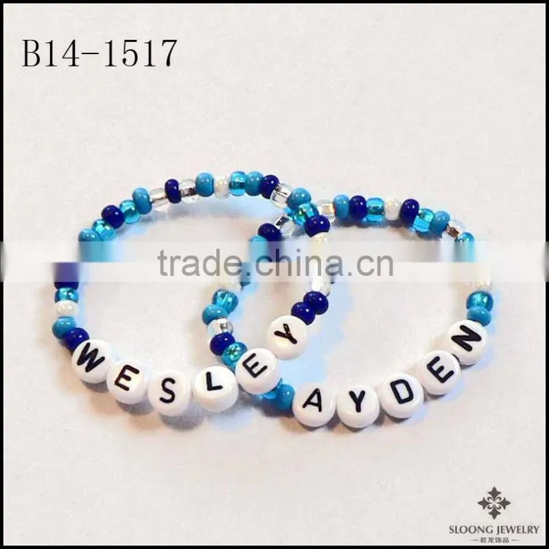 New products 2014 Bead Bracelet Beaded Jewelry PERSONALIZED Name Bracelet