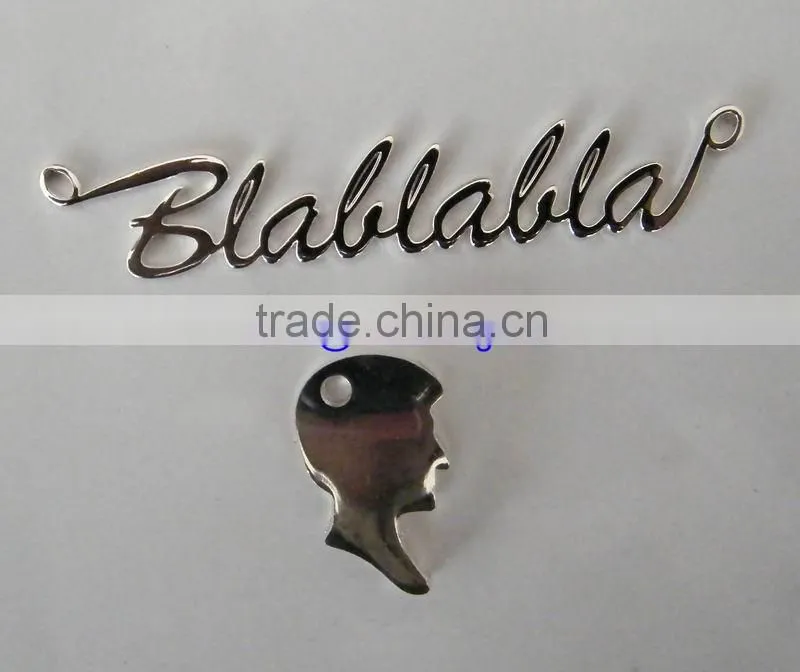 letter die cut metal key chain, custom car logo keyring