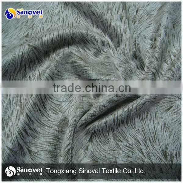 Polyester Embossed Micro Velboa Fabric, Printed Velboa Fabric