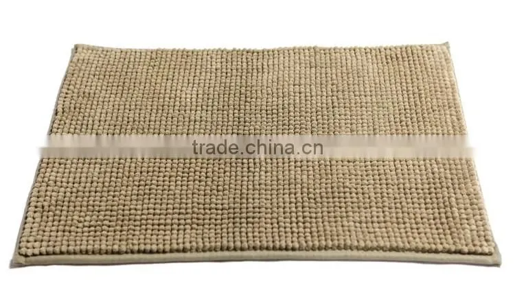 non skid SEBS back washable chenille mat