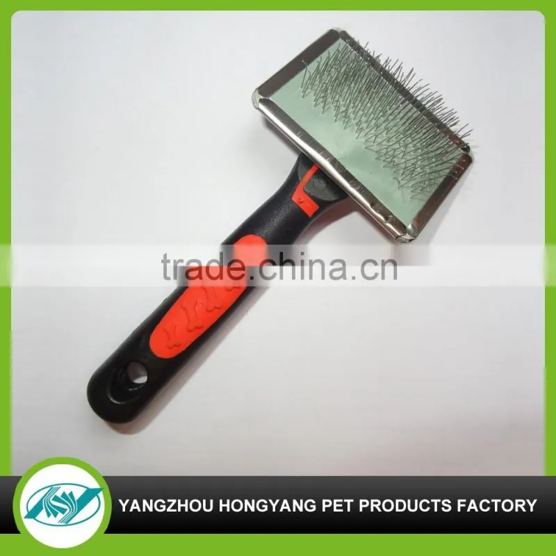 Natural firm bristle grooming dog brush