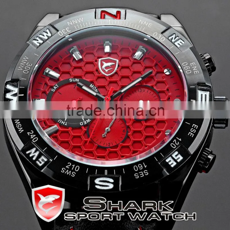 Analog Mens waterproof Quartz Chrono Sport Watch SH082