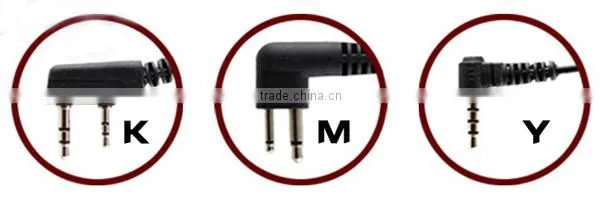 china manufacturer clear sound wired k m y black ptt buttom acoustic earphone