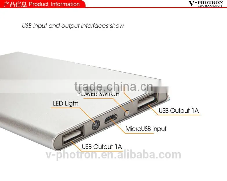 2014 new products China suppliers external portable power bank 12000mah