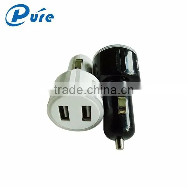 Splendid mini car battery charger 2 usb electric car charger made for iPhone/iPad/Samsung