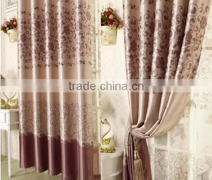 2015 hot sale printed designed No. 25 window curtains, made- up black out fabric in home or hotel
