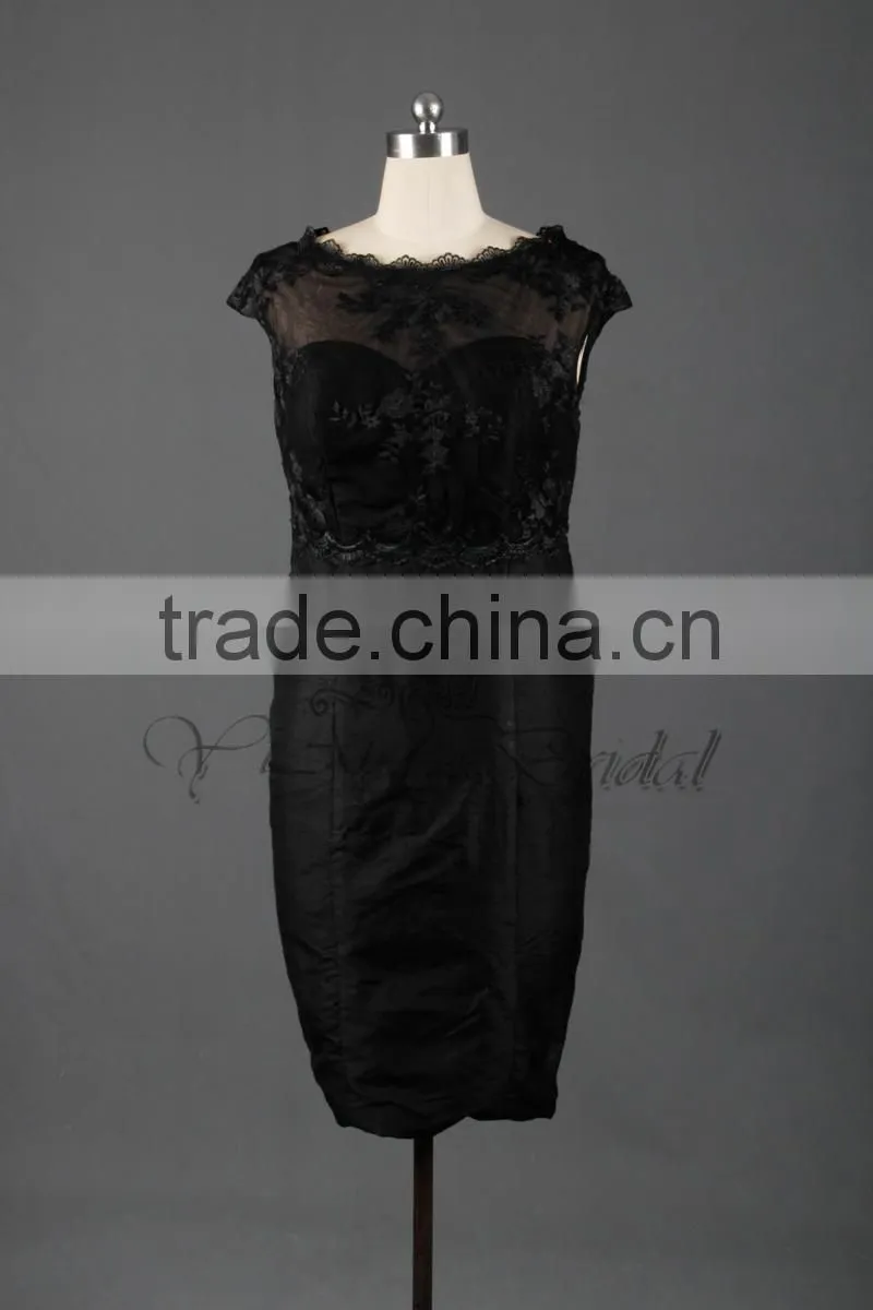 QM-1 Black Two Pieces Lace Mother Of The Bride Dresses