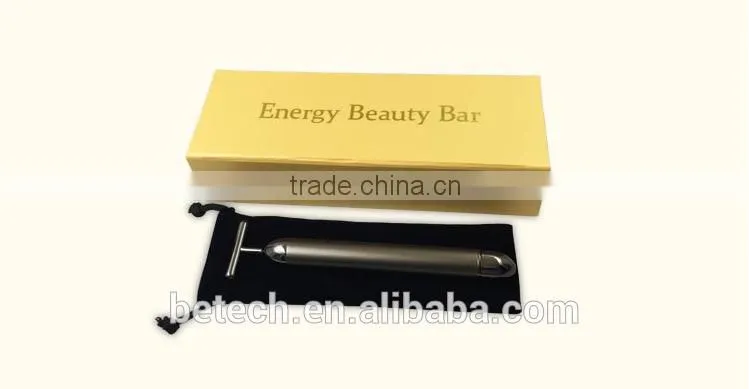black gold color Energy Beauty Bar Facial Roller Massage Lady Beauty Bar