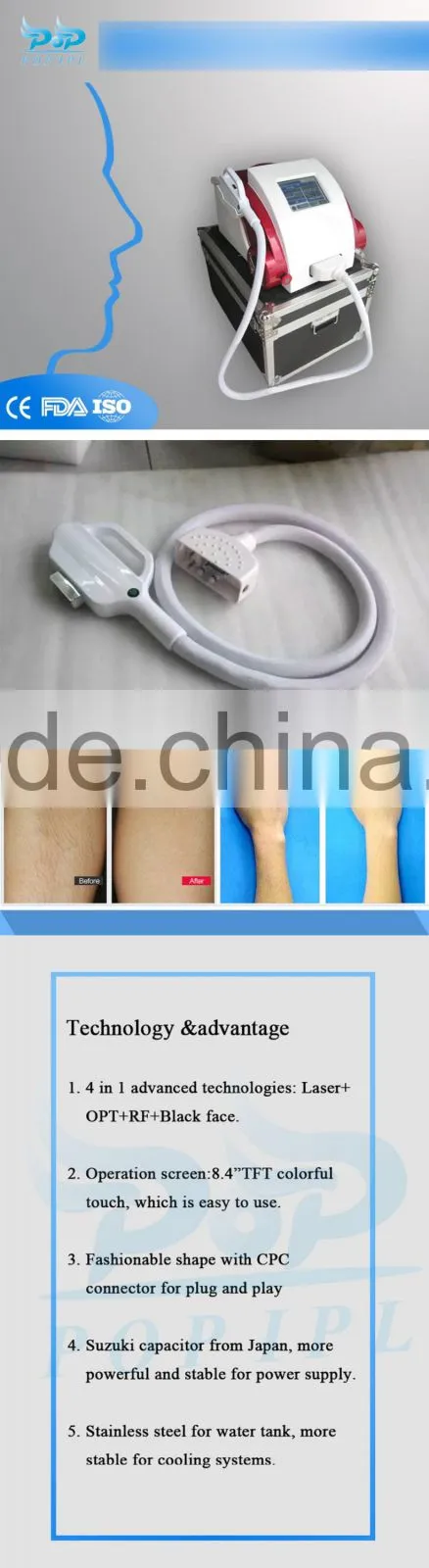 ipl rf shr 1000W LPL LASER POP-E2 IPL Type home use diode laser hair removal POPIPL laser OPT Beauty equipment 1000w