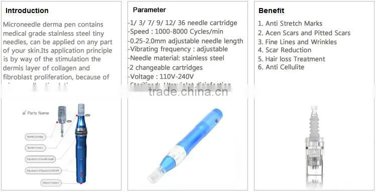 Microneedle Therapy System Microneedle Mesotherapy Therapy System Medical Grade Derma Roller Pen For Skin