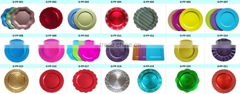 GRS Wholesale Plastic Charger Plates