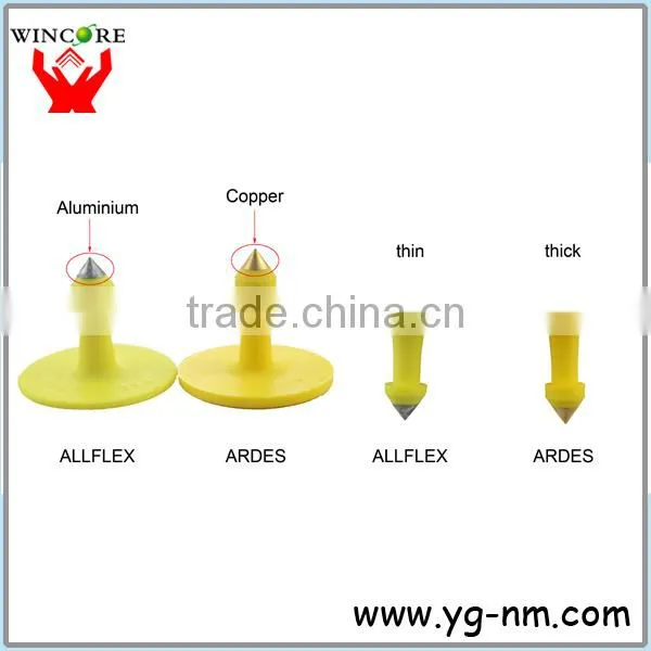 Livestock ARDES polyurethane blank laser ear tags for pig with metal nail