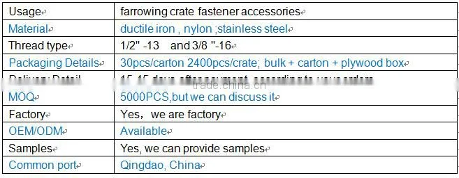 t anchor of concrete slats for fastening pig slats
