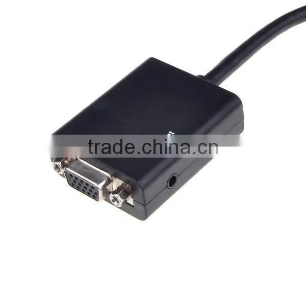 Mini HDMI to VGA + Aduio HD Conversion Cable Adapter For Computer DVD