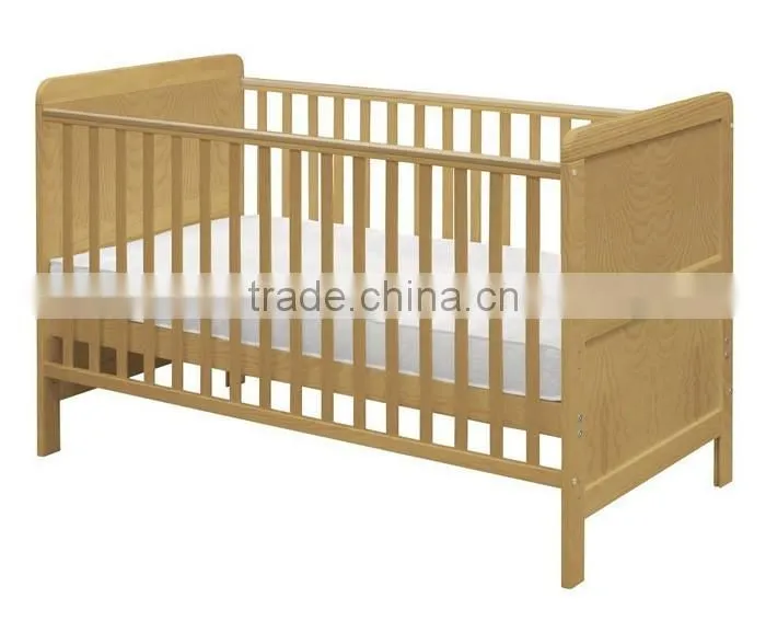 European Style Classic Pine Wood Baby Cot Bed Toddler Bed
