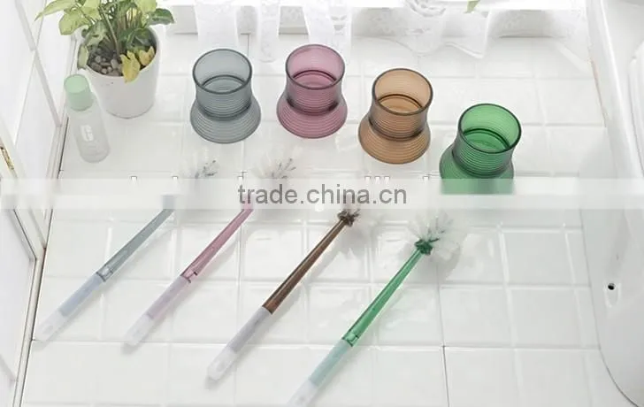 2016 newest high quality crystal cleaning plastic toilet brush holder