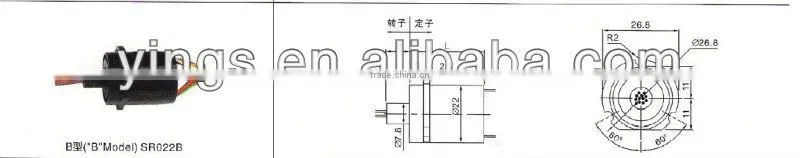 Capsule Slip rings 22mm 3*15A 3 Conductors B type