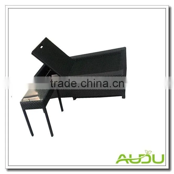 Audu Sun Lounger With Side Table Rattan Swimming Pool Dining Table