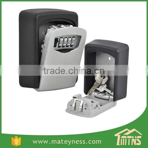 Wall Mount Holder 4 Digit Combination Key Safe Storage Lock Box