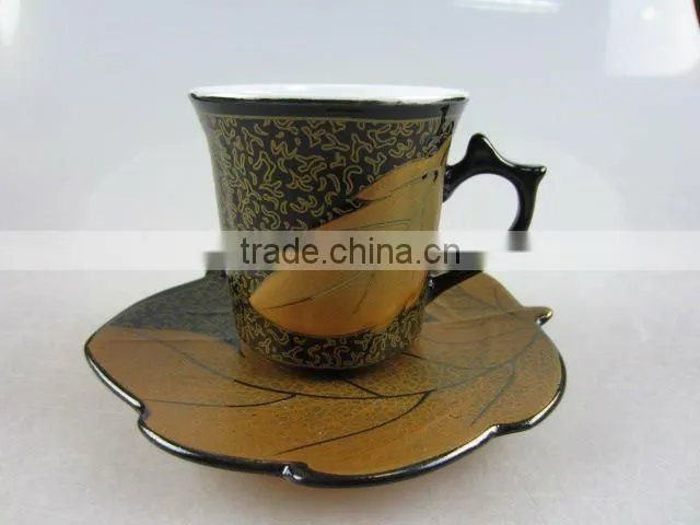 stock beautiful porcelain coffee set