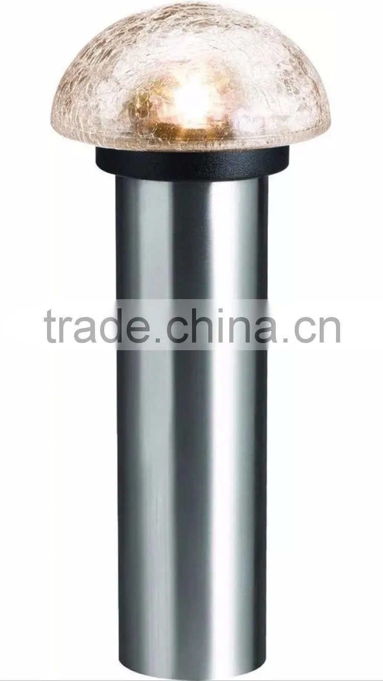 6pk Solar Crackle Ball Bollard Garden Stake Light