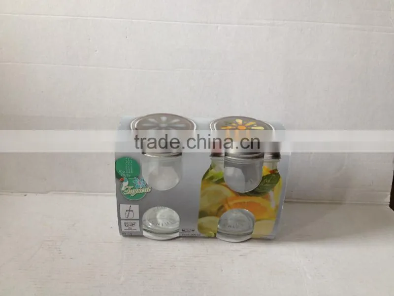 2pcs eco-friendly feature glass sipper with stemless