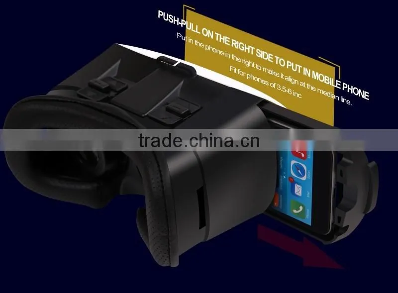 ZOOM FUNCTION VR case 3plus 3D glasses VR box with headstrap vr glasses for mobile phone