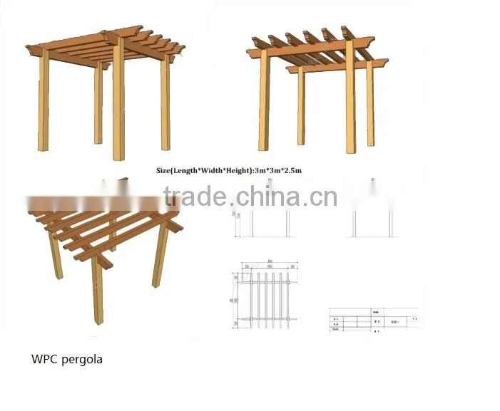 Hot sell !Water proof (Wood plastic composite) wpc handrail for outdoor steps/garden handrail/stair