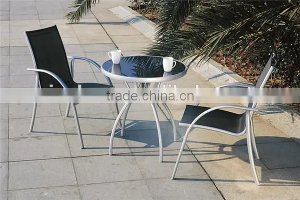 Promotion alfresco sling garden chairs set furniture set