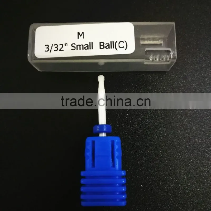 Small Ball Medium 3/32" Ceramic Nail Drill Bits