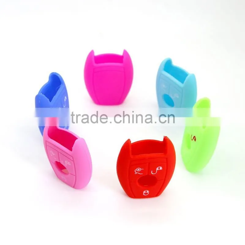 Super quality car key case manufacturer silicone car key covers for Mercedes Benz
