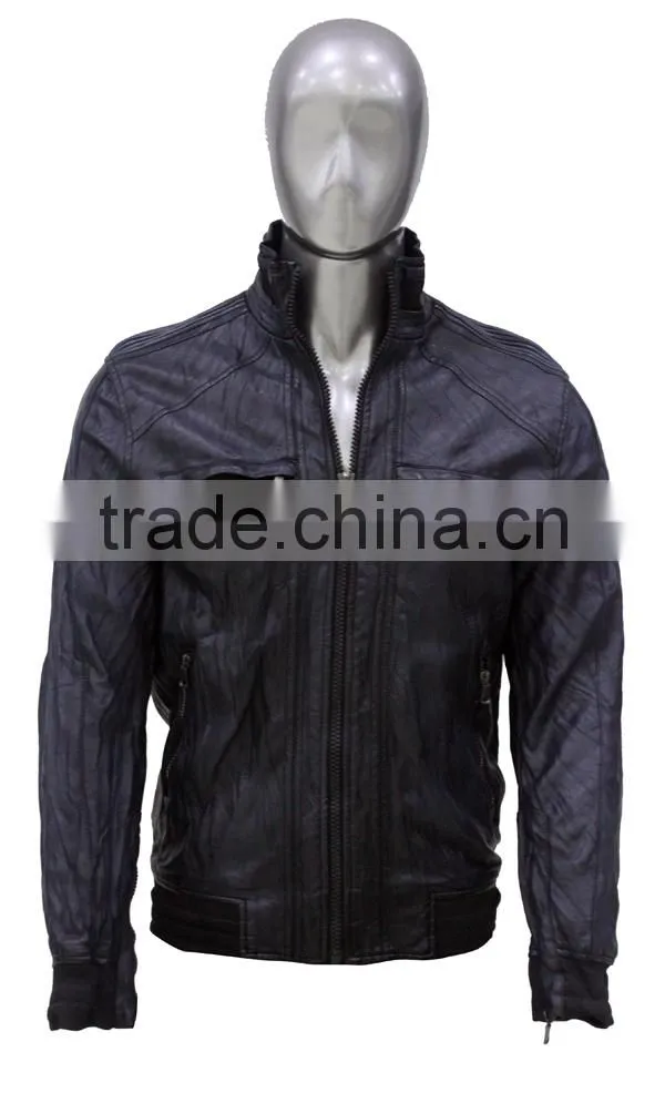 ALIKE man PU jacket with special wash