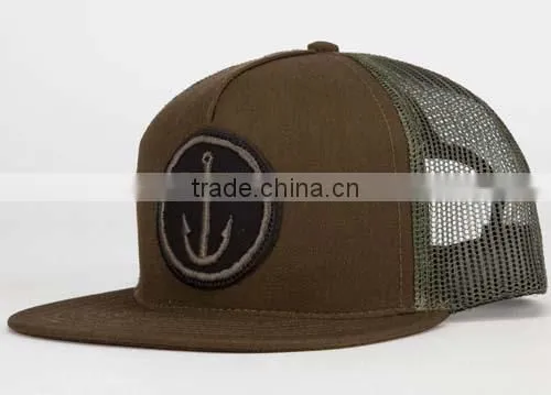 Custom 5 Panel Embroidery Patch Trucker Cap Mesh Cap
