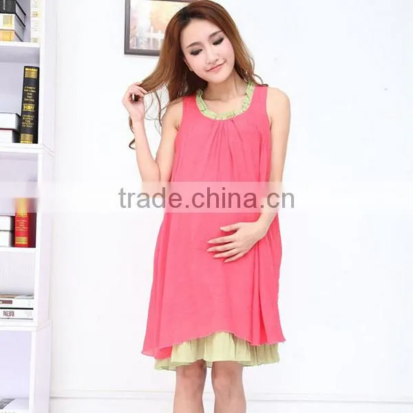 2014 new arrival Maternity summer dress pregnant dress maternity clothing