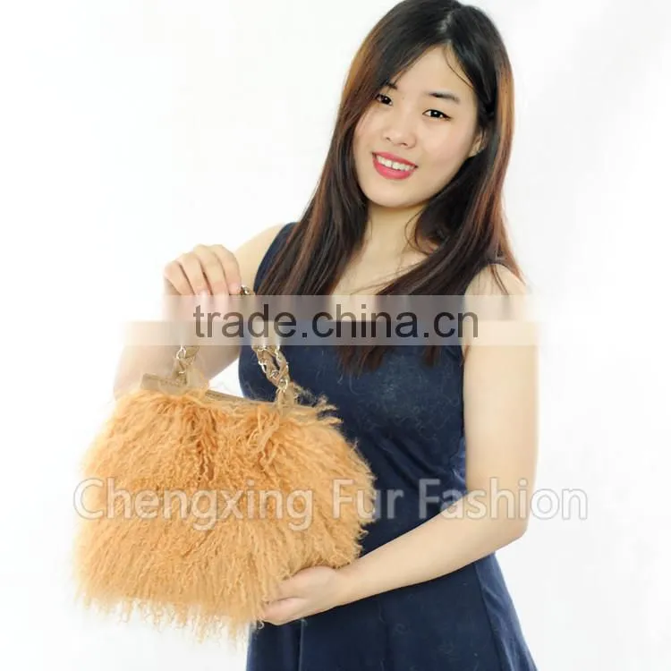 CX-H-04A Mongolian Fur Ladies Handbags Bags New Products