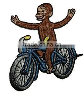 child garments' embroidery badge monkey pattern