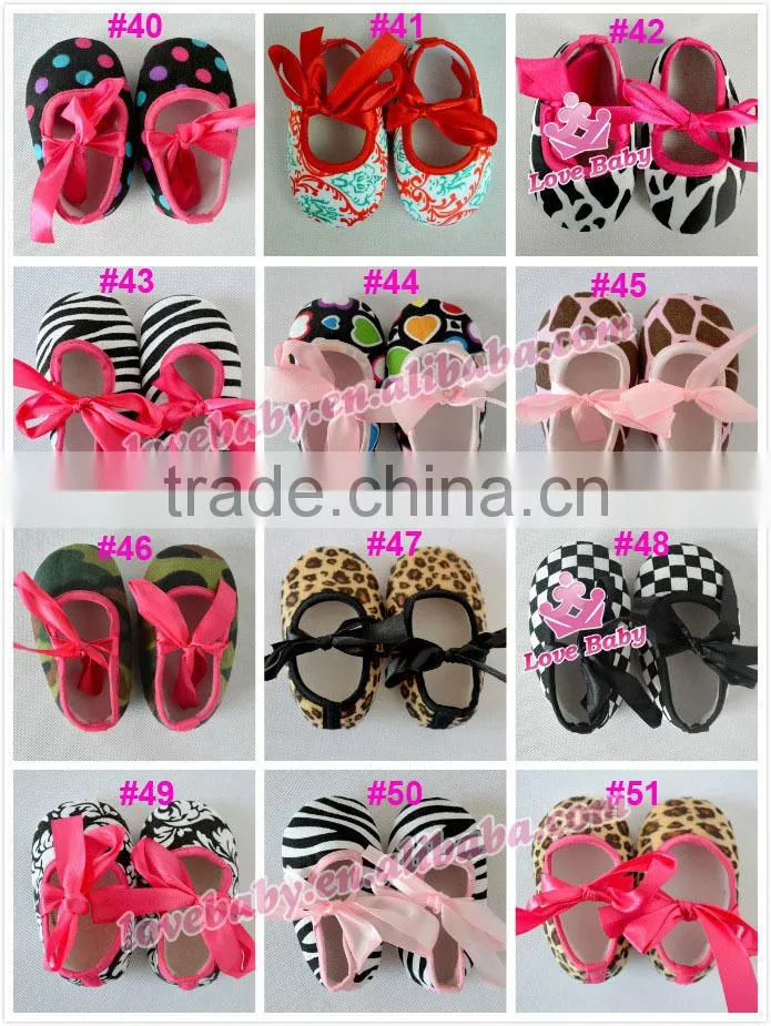 Boutique rosette latest many colors newborn infant soft sole baby shoes