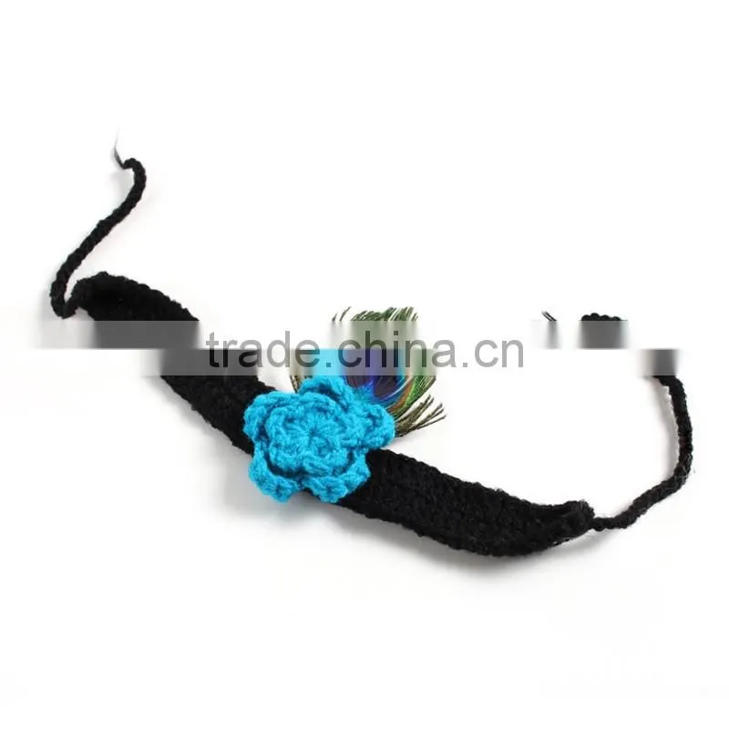 2pcs headband and backdrop infant photoprops fashion peacock headband