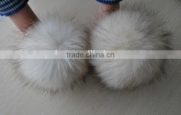 YR892 Hot Hot Cute Raccoon Fur Pom Poms Fur Balls