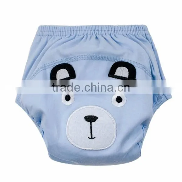 3 layers cartoon faces infant baby diaper nappy washable pure cotton baby cloth diaper