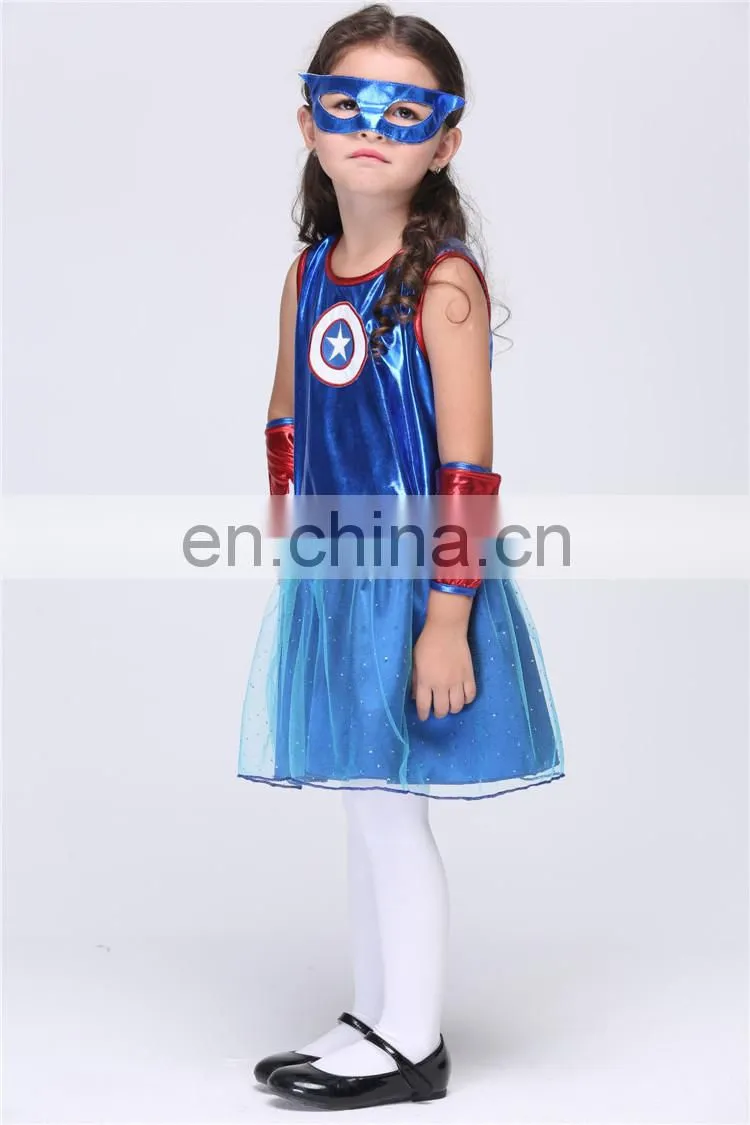 wholesale girl fancy party Captain America costume FGCC-0149